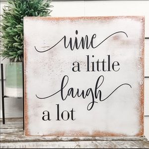 Handcrafted Painted Wood Sign “Wine”